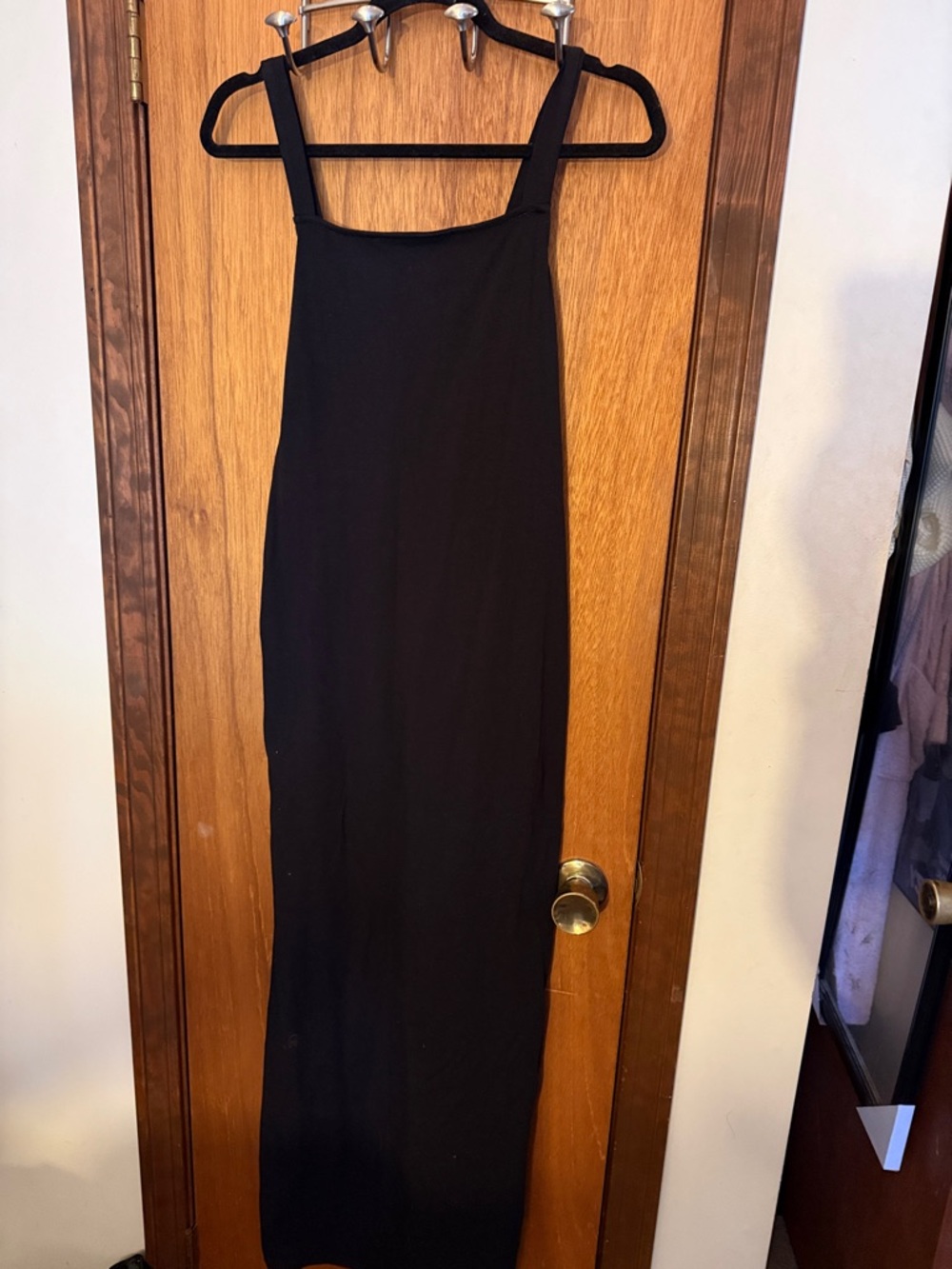 ModCloth Black Tie Back Maxi Dress